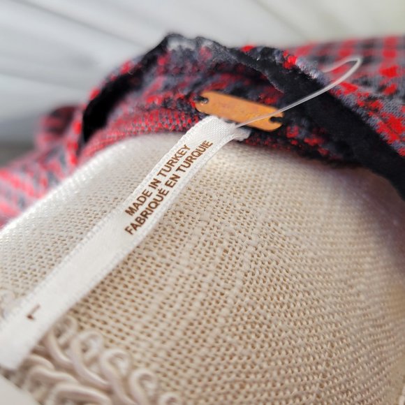 Free people L cropped plaid sweater - Picture 4 of 4